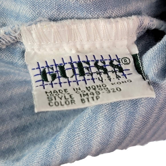 Guess Western Wear Vintage 80's 90's Pinstripe Button Down Collard Shirt Men's L - Picture 7 of 11